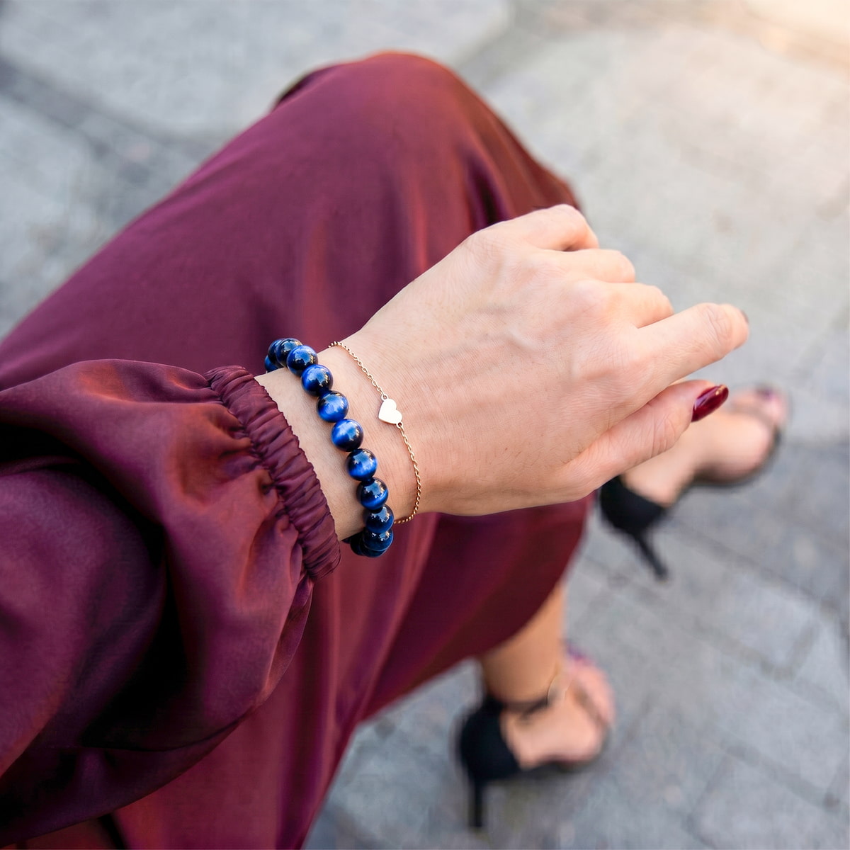 Pulseira ocular do tigre azul