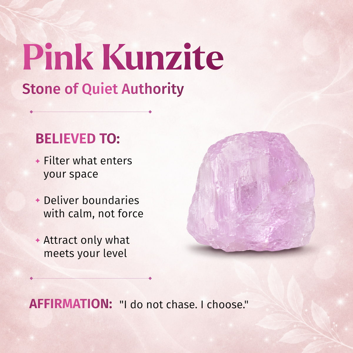 Pingente de Kunzita Rosa