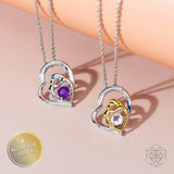 Thumbnail for Unbreakable Bond - Mother & Child Crystal Heart Pendant with Amethyst