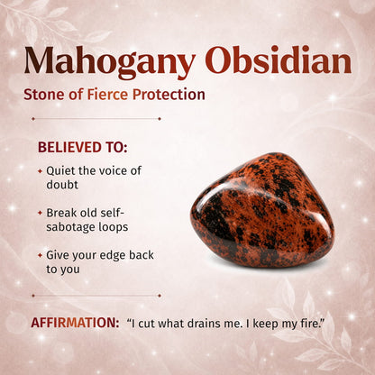 Cut the Cord, Keep Your Fire - Mahogany Obsidian Point