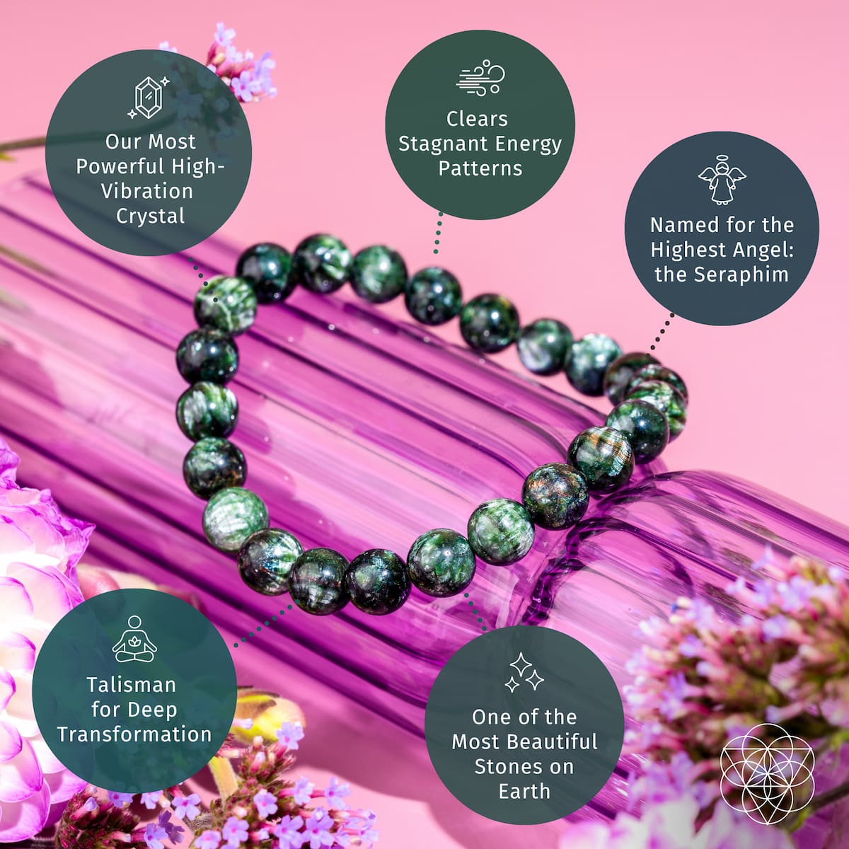Angel Energy – Rare Seraphinite Bracelet of Transformation - Conscious Items