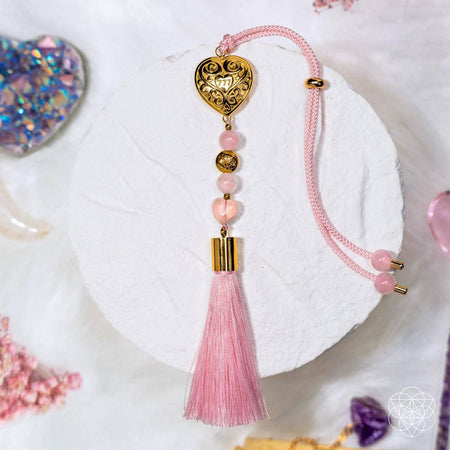 Car Guardian You Are Loved Heart Charm Tassel