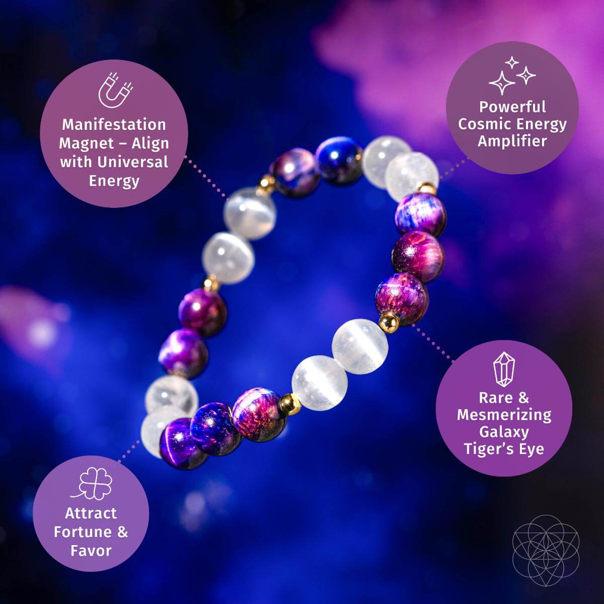 Cosmic Energy Amplifier - Galaxy Tiger’s Eye Bracelet - Conscious Items