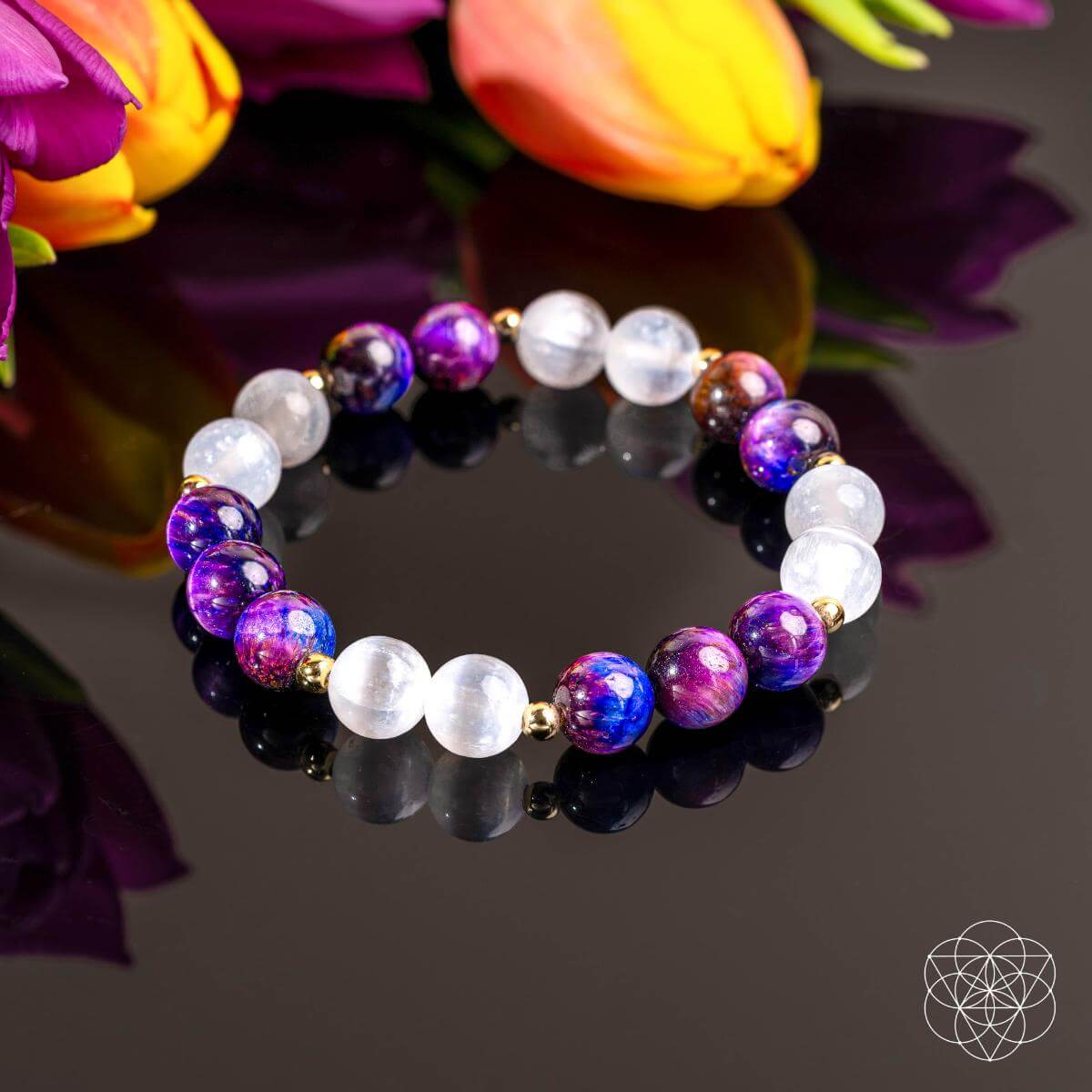 Cosmic Energy Amplifier Galaxy Tigers Eye Bracelet