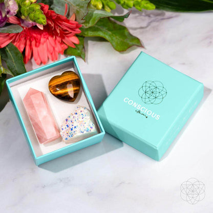 Crystal Fridge Magnets - Trio of Protection &amp; Comfort - Conscious Items