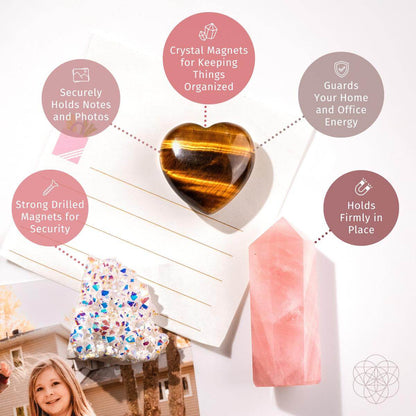 Crystal Fridge Magnets - Trio of Protection &amp; Comfort - Conscious Items