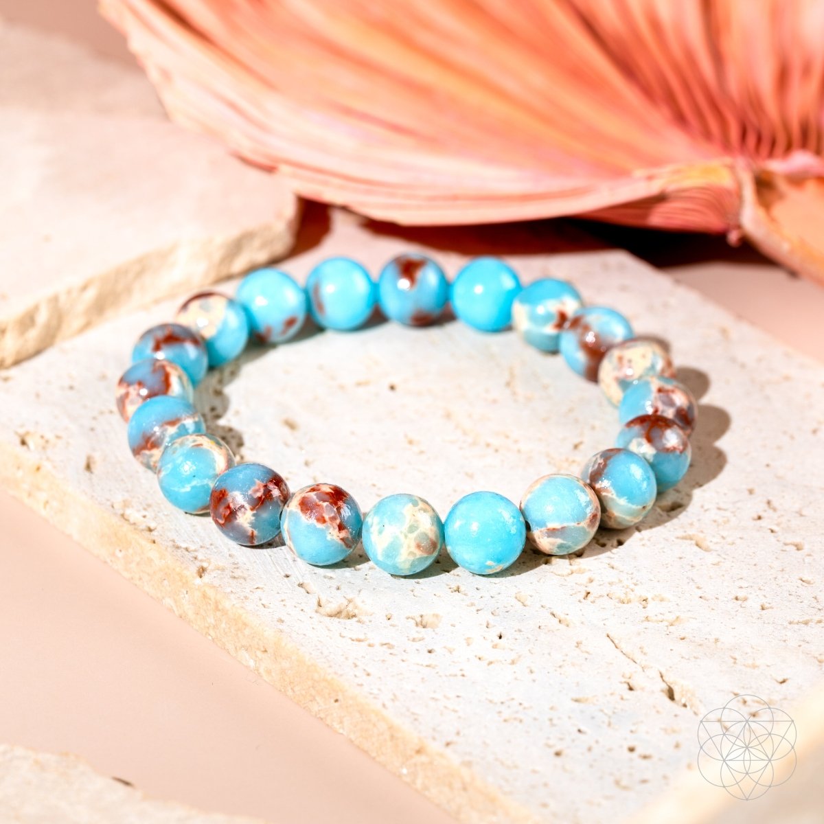 Empaths Shield Aqua Terra Jasper Bracelet