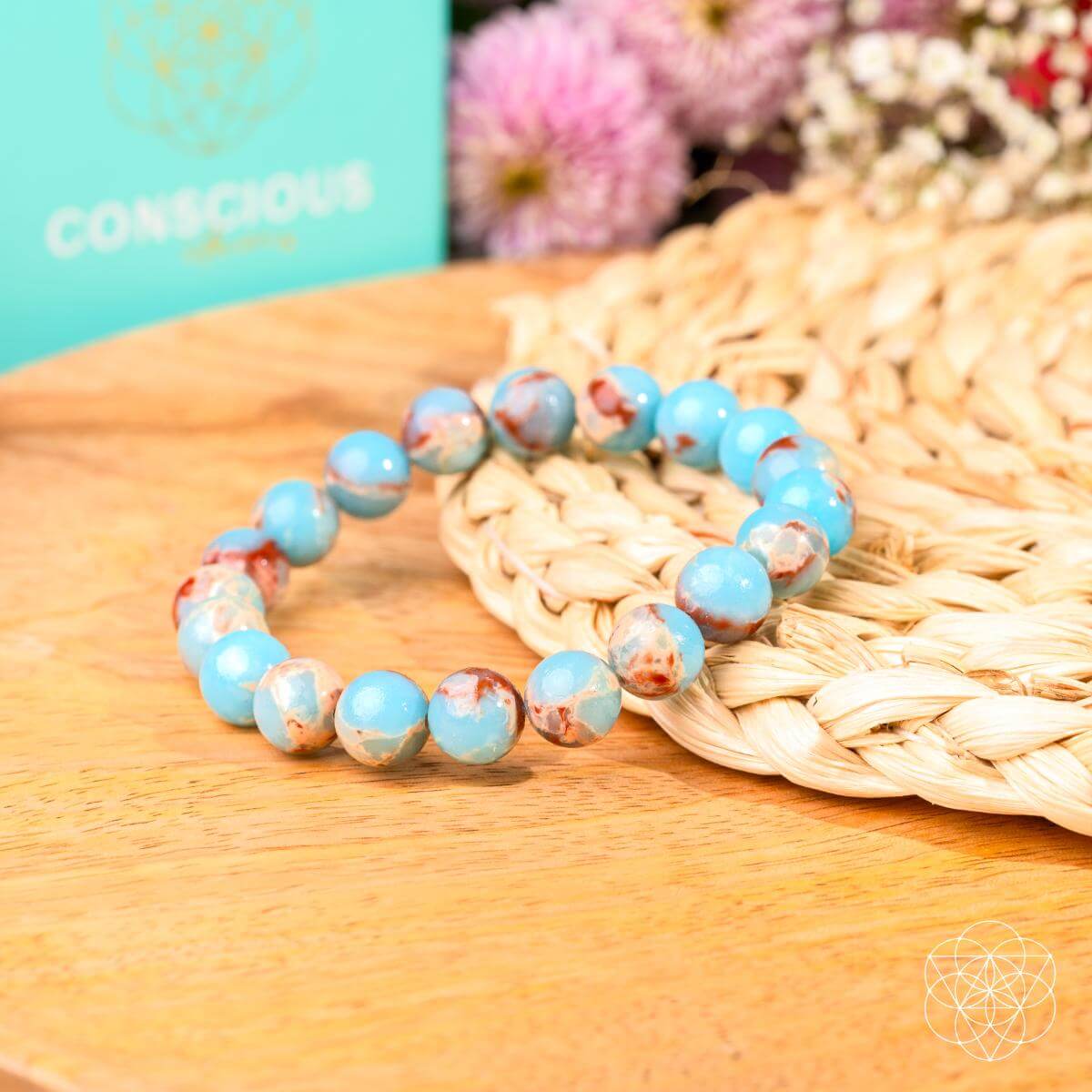 Empath’s Shield - Aqua Terra Jasper Bracelet - Conscious Items
