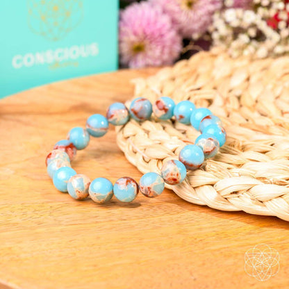 Empath’s Shield - Aqua Terra Jasper Bracelet - Conscious Items
