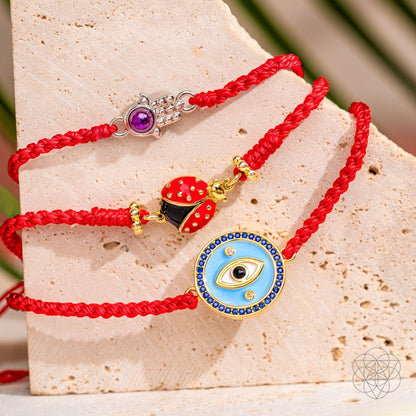 Evil Eye Guardian - Four - Strand Red String Bracelet - Conscious Items