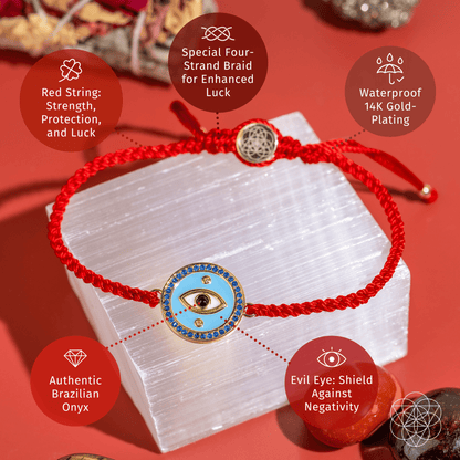 Evil Eye Guardian - Four - Strand Red String Bracelet - Conscious Items
