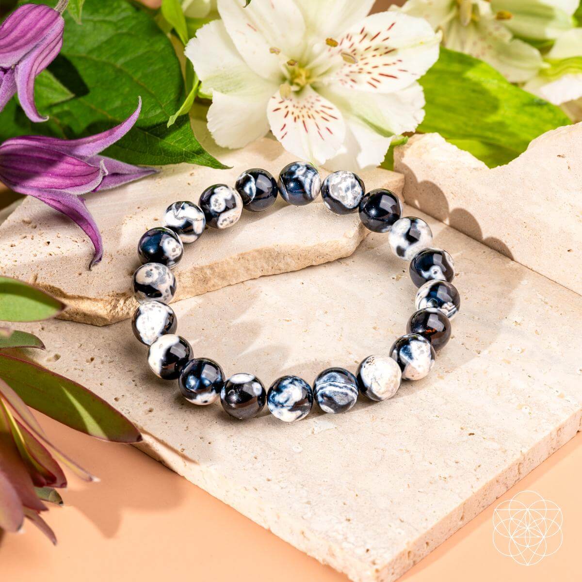 Exotic Orca Agate Bracelet Deep Healing