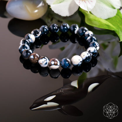 Exotic Orca Agate Bracelet of Deep Healing - Conscious Items
