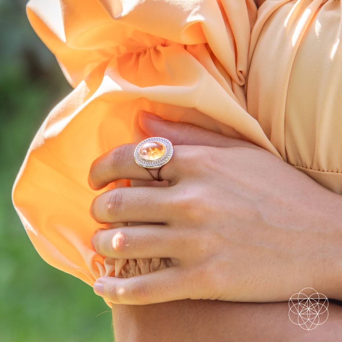 Eye of The Sun - Silver Aura Ring of Attraction - Conscious Items