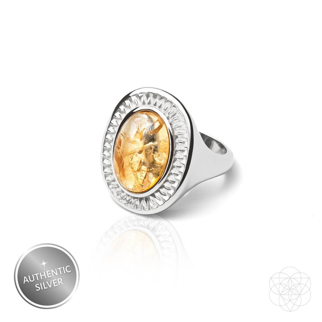 Eye of The Sun - Silver Aura Ring of Attraction - Conscious Items