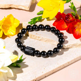 Habit Breaker - Black Obsidian &amp; Tourmaline Bracelet - Conscious Items