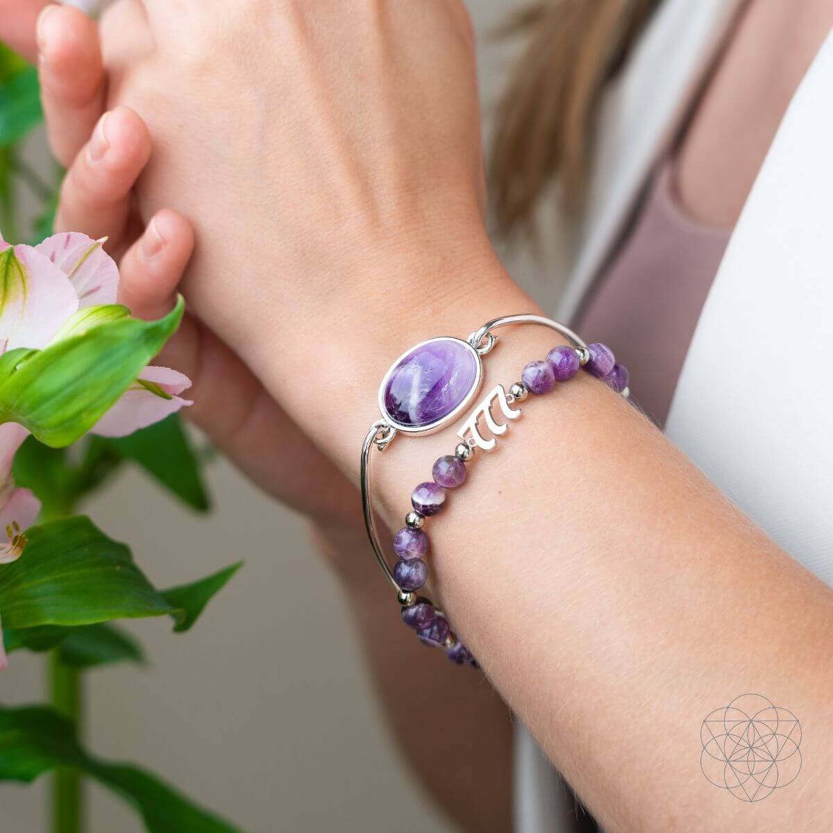 I Am Fortunate - 777 Lucky Amethyst Bracelet Set - Conscious Items