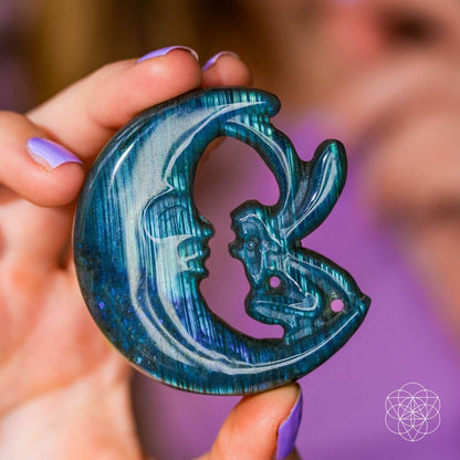 I Am Reborn - Labradorite Carving of Transformation - Conscious Items