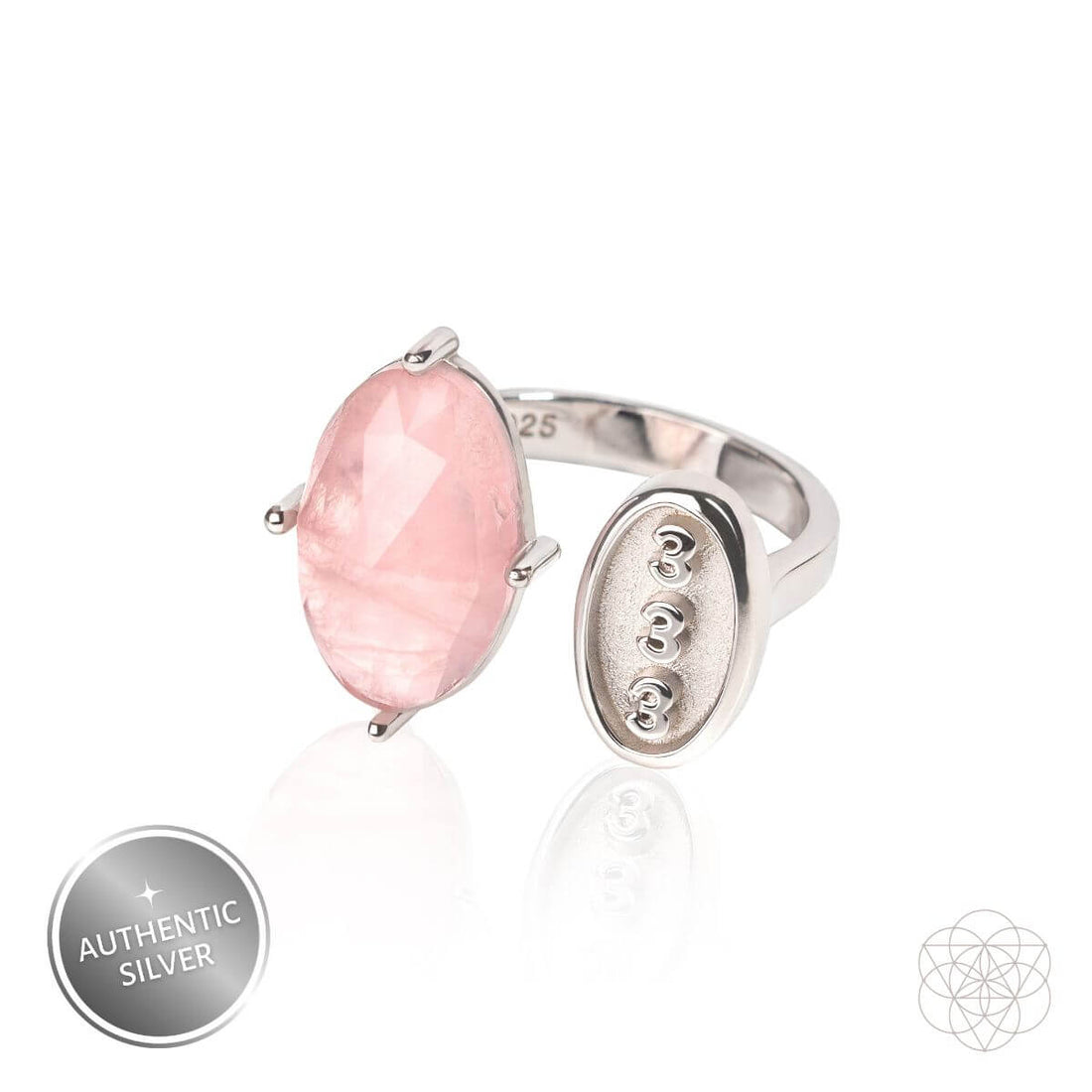 I Am Resilient: 333 Angel Number Silver Ring of Celestial Support - Conscious Items