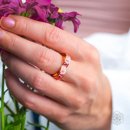 I Love My Life - Heart Awakening Pink Opal Ring - Conscious Items