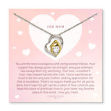 Thumbnail for Vínculo inquebrável - pingente de coração de mãe e filho com quartzo claro