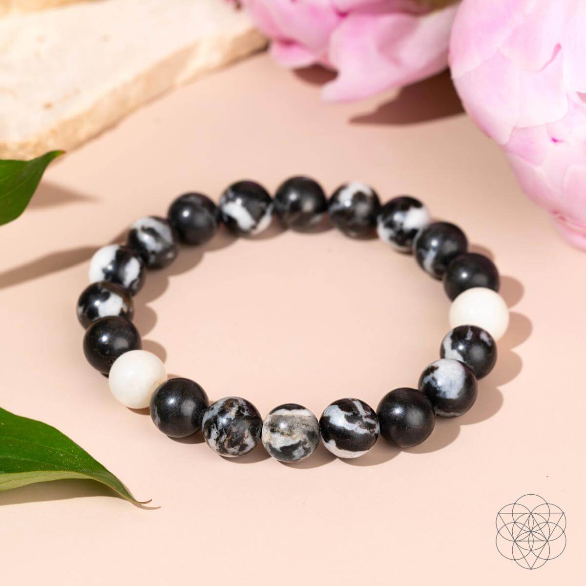 Permission to Pause Zebra Jasper Bracelet