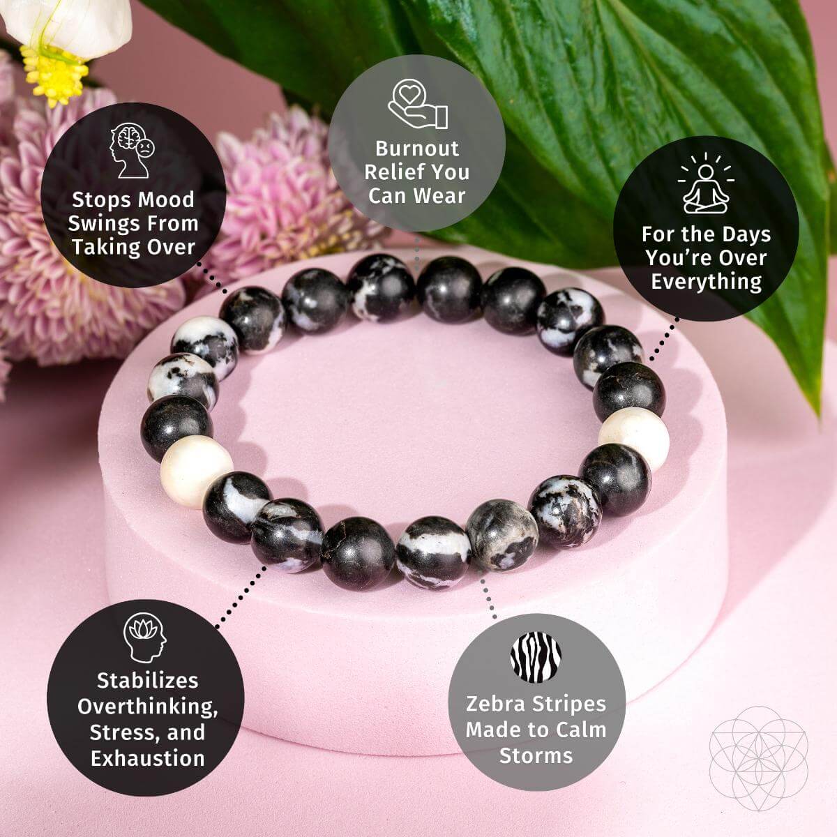 Permission to Pause - The Zebra Jasper Bracelet - Conscious Items