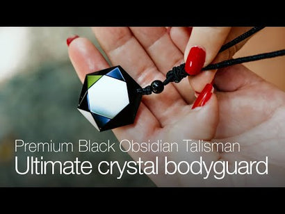 Premium-Talisman aus schwarzem Obsidian