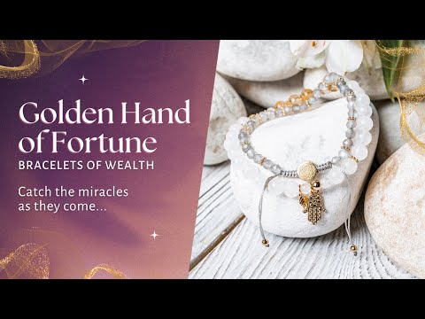 Goldene Hand des Glücks-Armbänder des Reichtums