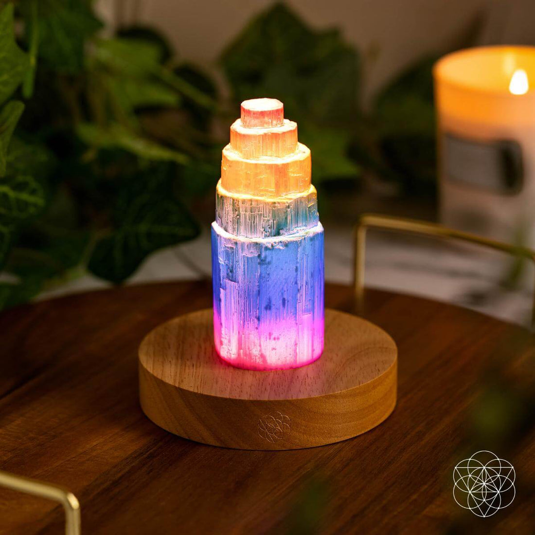 Rainbow’s Blessing - Selenite Tower of Peace & Protection - Conscious Items