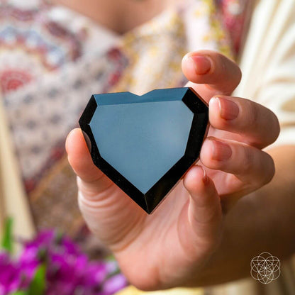 Royal Diamond Heart - Black Obsidian Negativity Repellent - Conscious Items