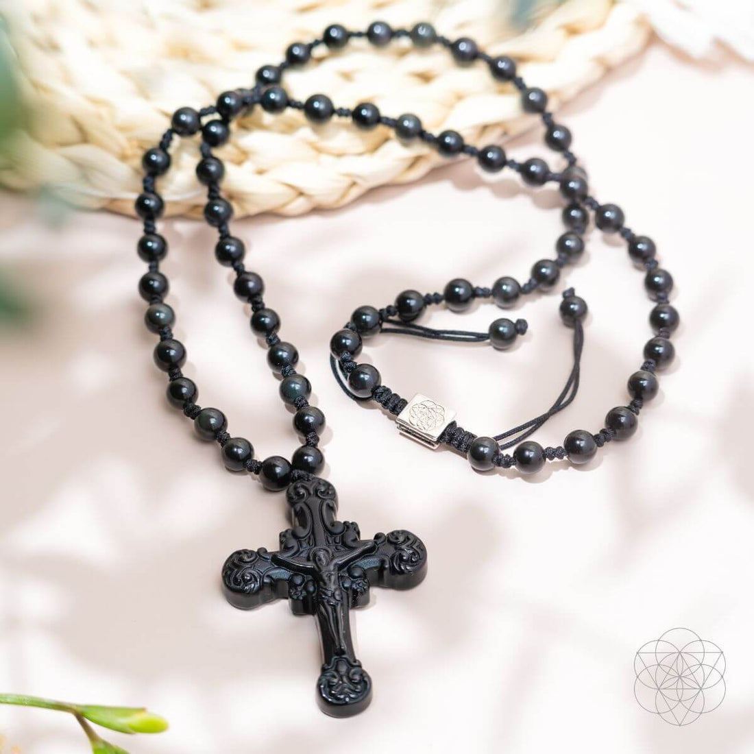 Sacred Armor: Black Obsidian Cross of Faith & Protection - Conscious Items