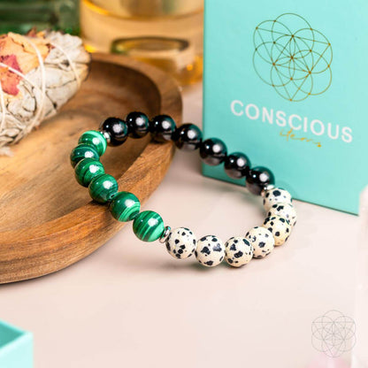 Soul Reset: Dalmatian Jasper Bracelet of Healing - Conscious Items
