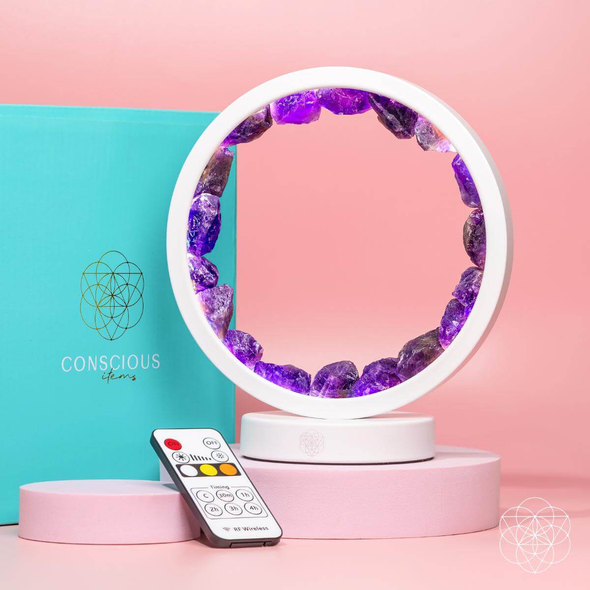 Stress Less, Sleep More – Amethyst Healing Lamp – Conscious Items