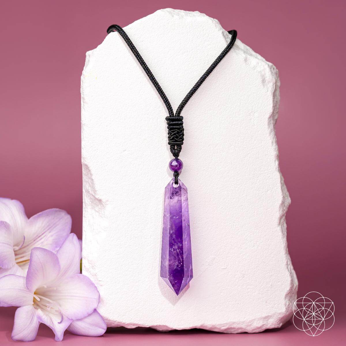 The Amethyst Talisman of Daily Calm Pendant Necklace