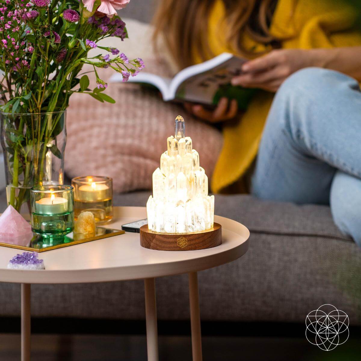 The Clear Quartz Manifestation Tower Lamp - Conscious Items