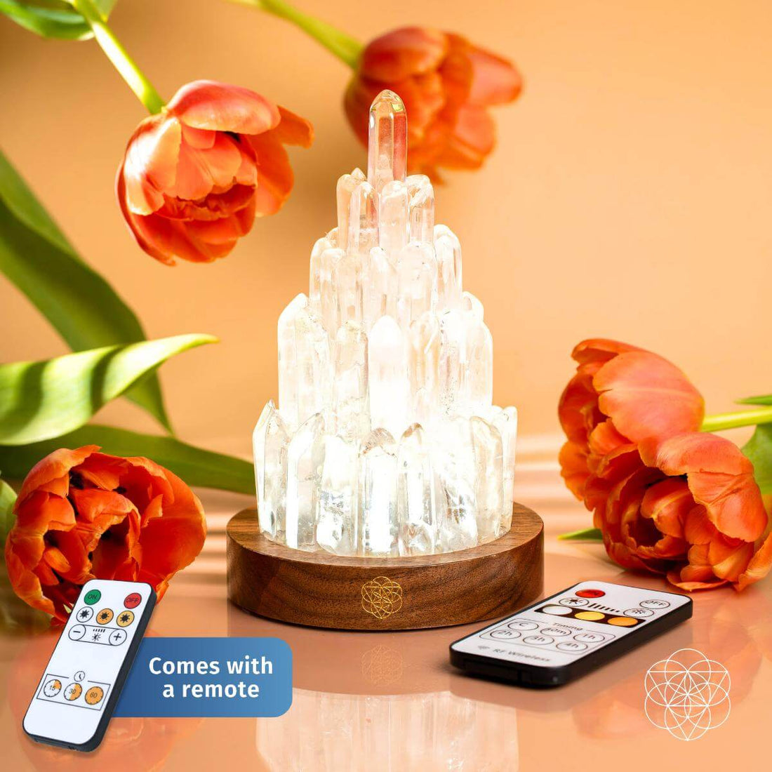 The Clear Quartz Manifestation Tower Lamp - Conscious Items