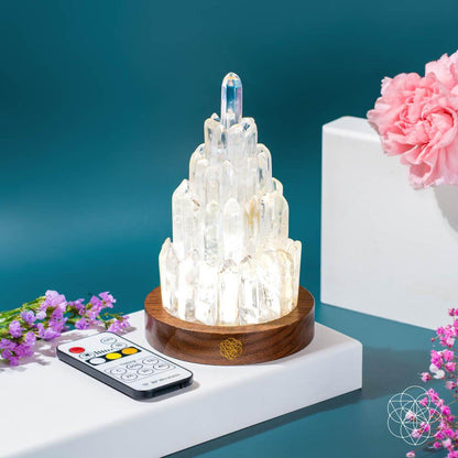 The Clear Quartz Manifestation Tower Lamp - Conscious Items