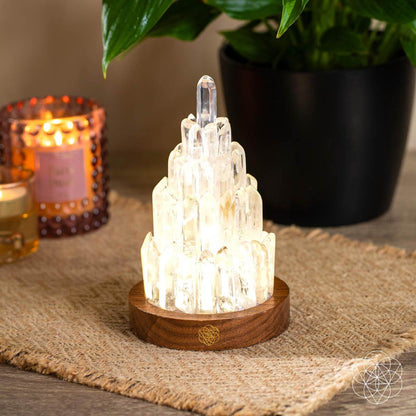 The Clear Quartz Manifestation Tower Lamp - Conscious Items