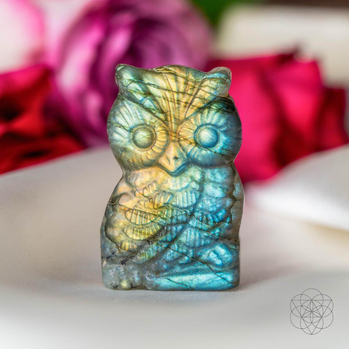 Token Wisdom Labradorite Owl Talisman