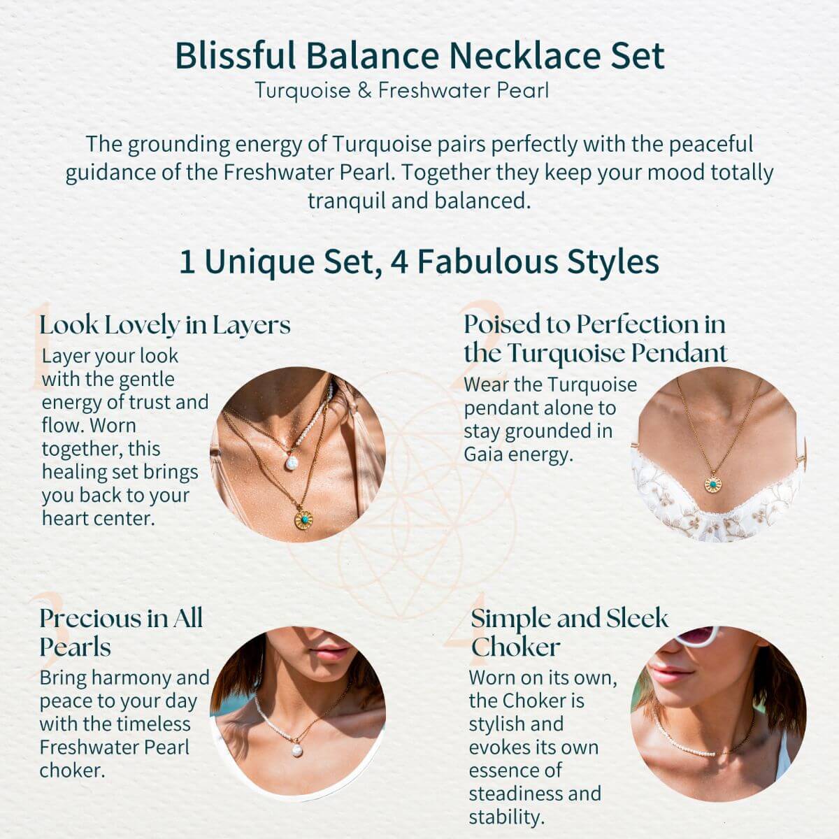 Glückselige Balance Halskette Set﻿