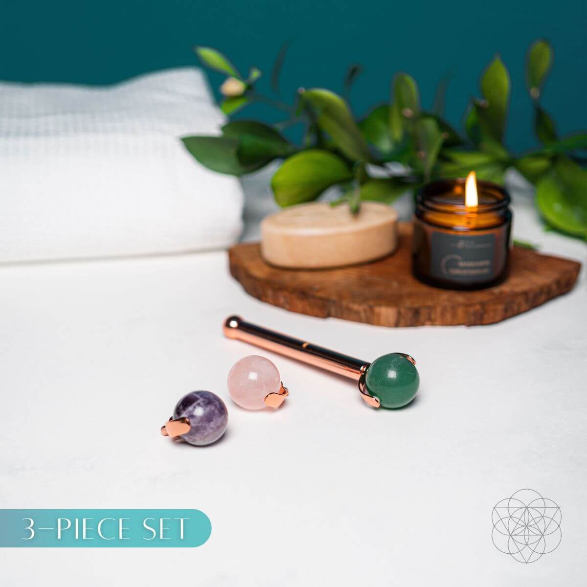 3 - in - 1 Crystal Face Roller Set - Conscious Items
