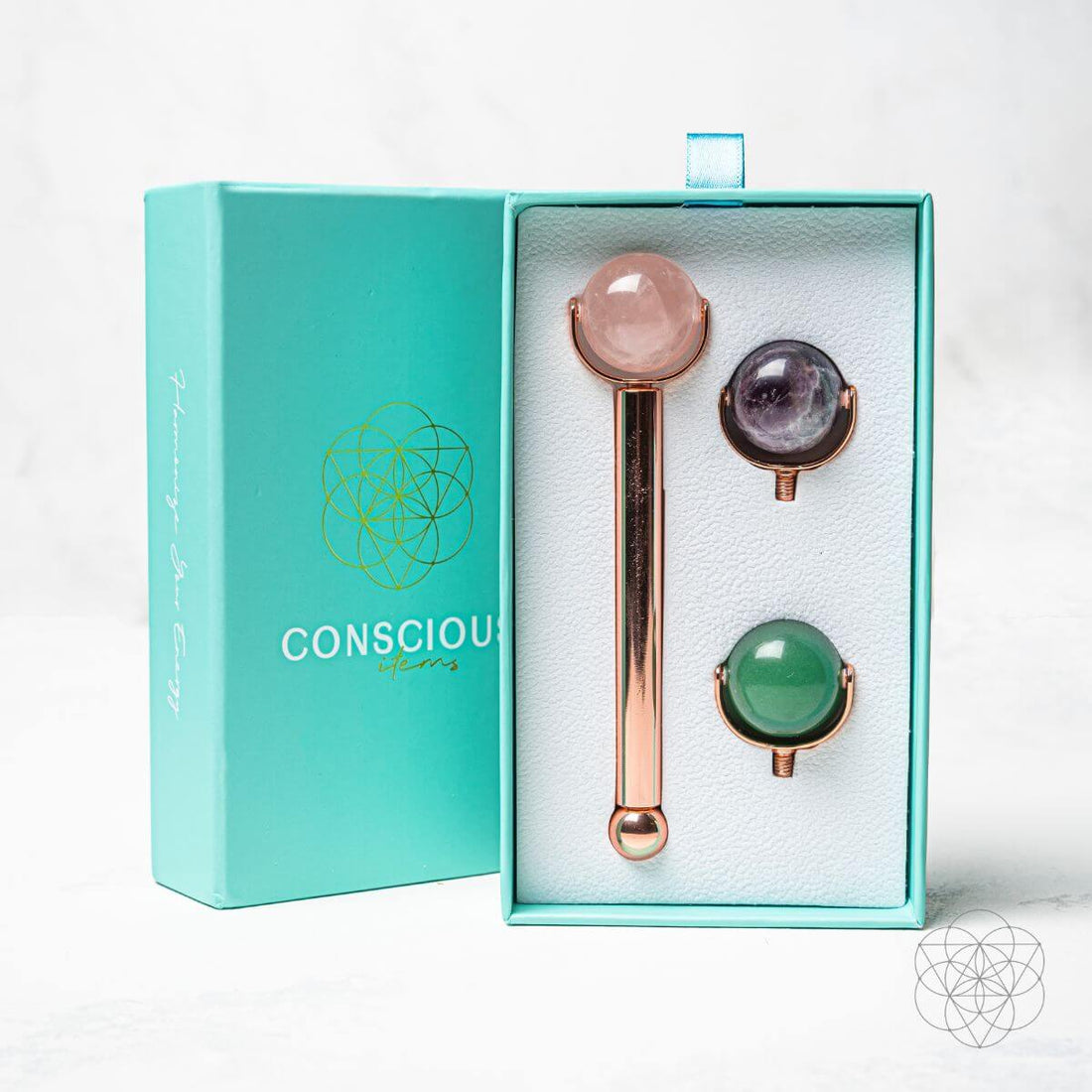 3 - in - 1 Crystal Face Roller Set - Conscious Items