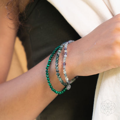 green crystal bracelets