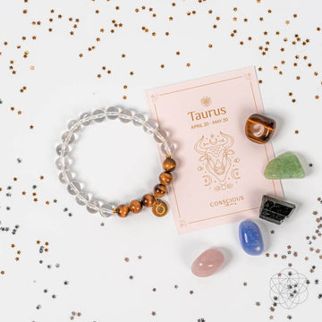taurus crystal bracelet