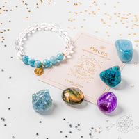 crystal bracelet with aquamarine