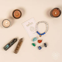 crystal bracelet and stone set