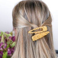 Corona de prosperidad - clips de cabello citrino (2 piezas)