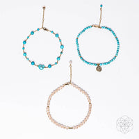 Luminous Glow - The Turquoise and Pearl Anklets of Love