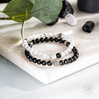 black and white crystal bracelets